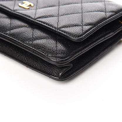 Chanel Caviar Quilted Wallet On Chain WOC Black 10 of 16