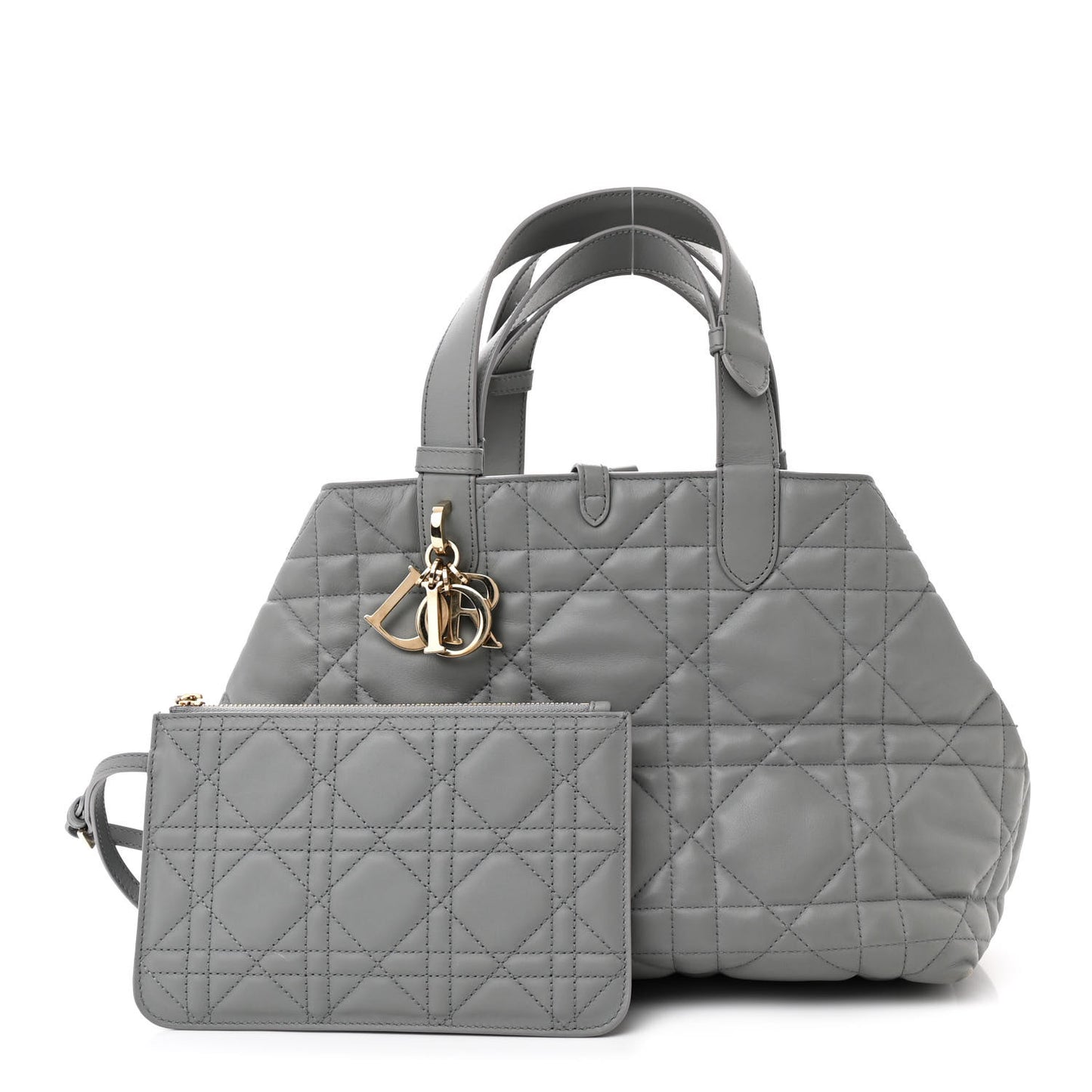 Calfskin Macrocannage Medium Toujours Grey