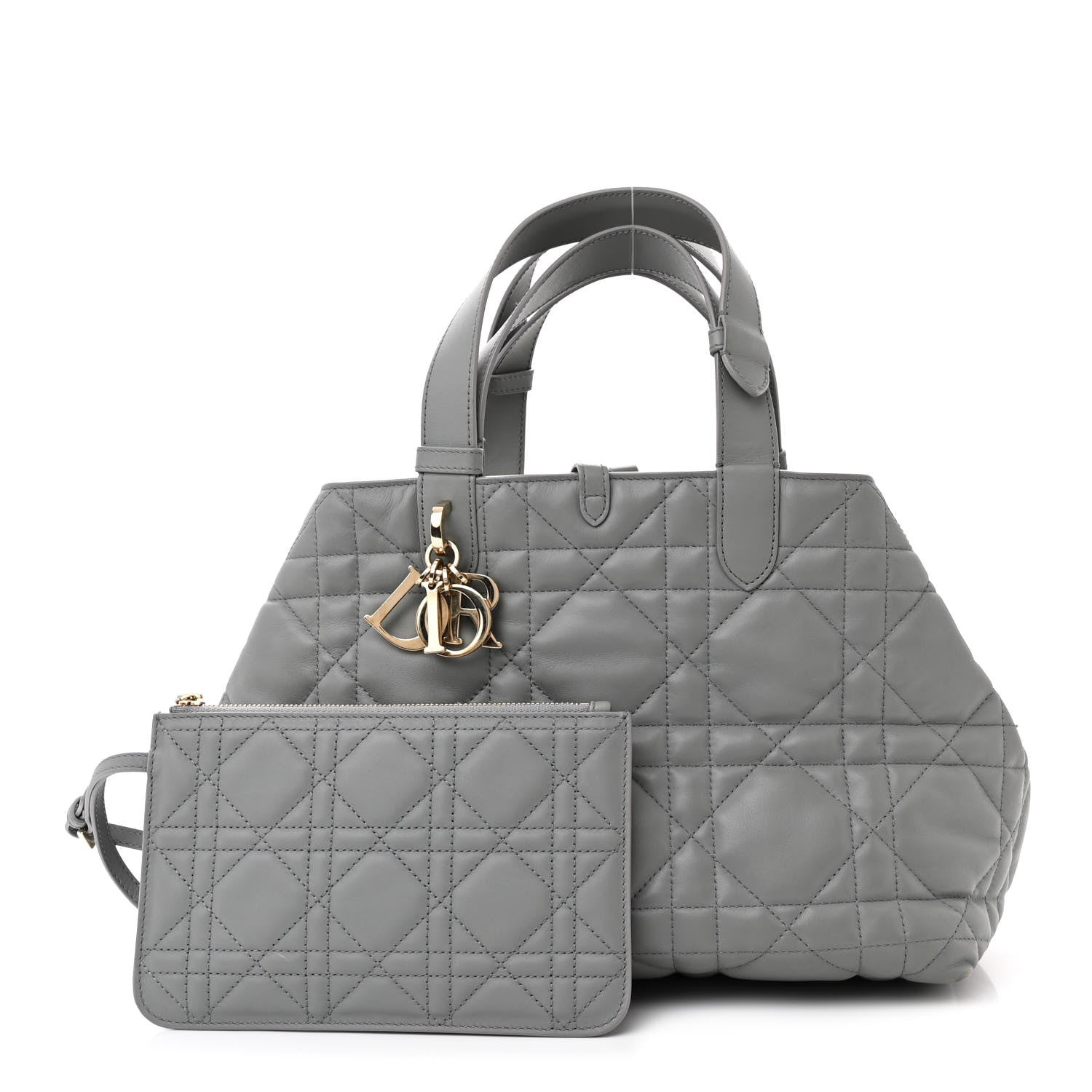 Christian Dior Calfskin Macrocannage Medium Toujours Grey 3 of 14