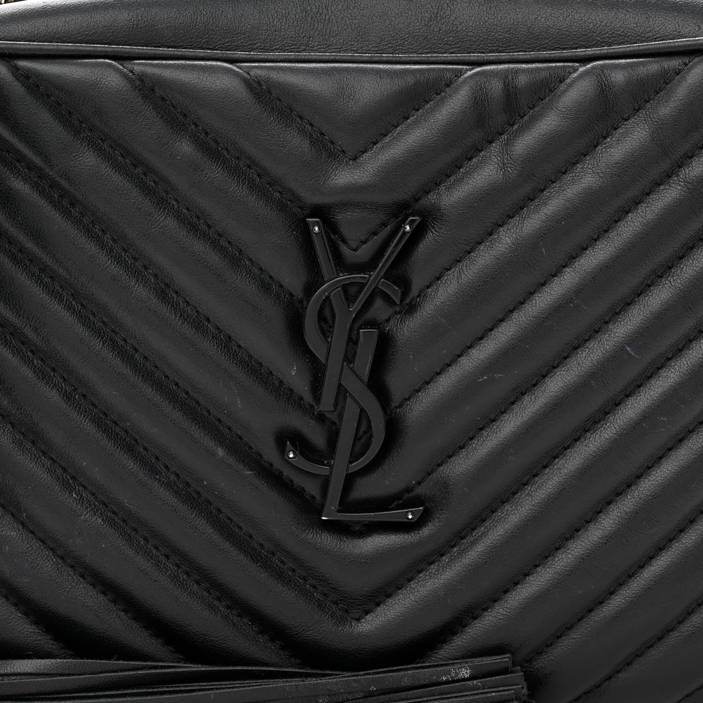 Calfskin Matelasse Monogram Monochrome Lou Camera Bag Black