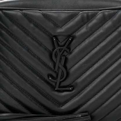 Saint Laurent Calfskin Matelasse Monogram Monochrome Lou Camera Bag Black 9 of 18