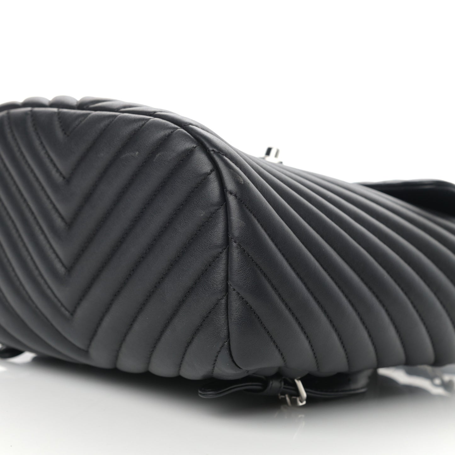 Calfskin Chevron Quilted Small Urban Spirit Backpack Black