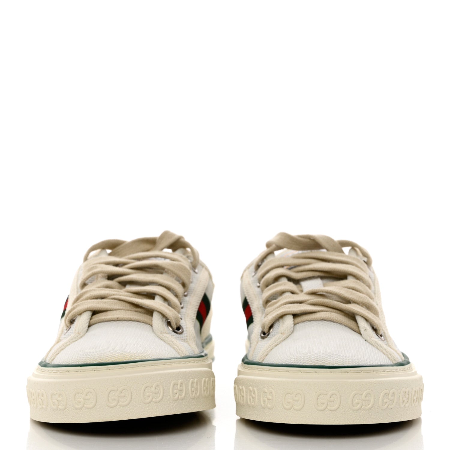 Gucci Mesh Web Womens 1977 Tennis Sneakers 35 Great White Mystic White 2 of 8