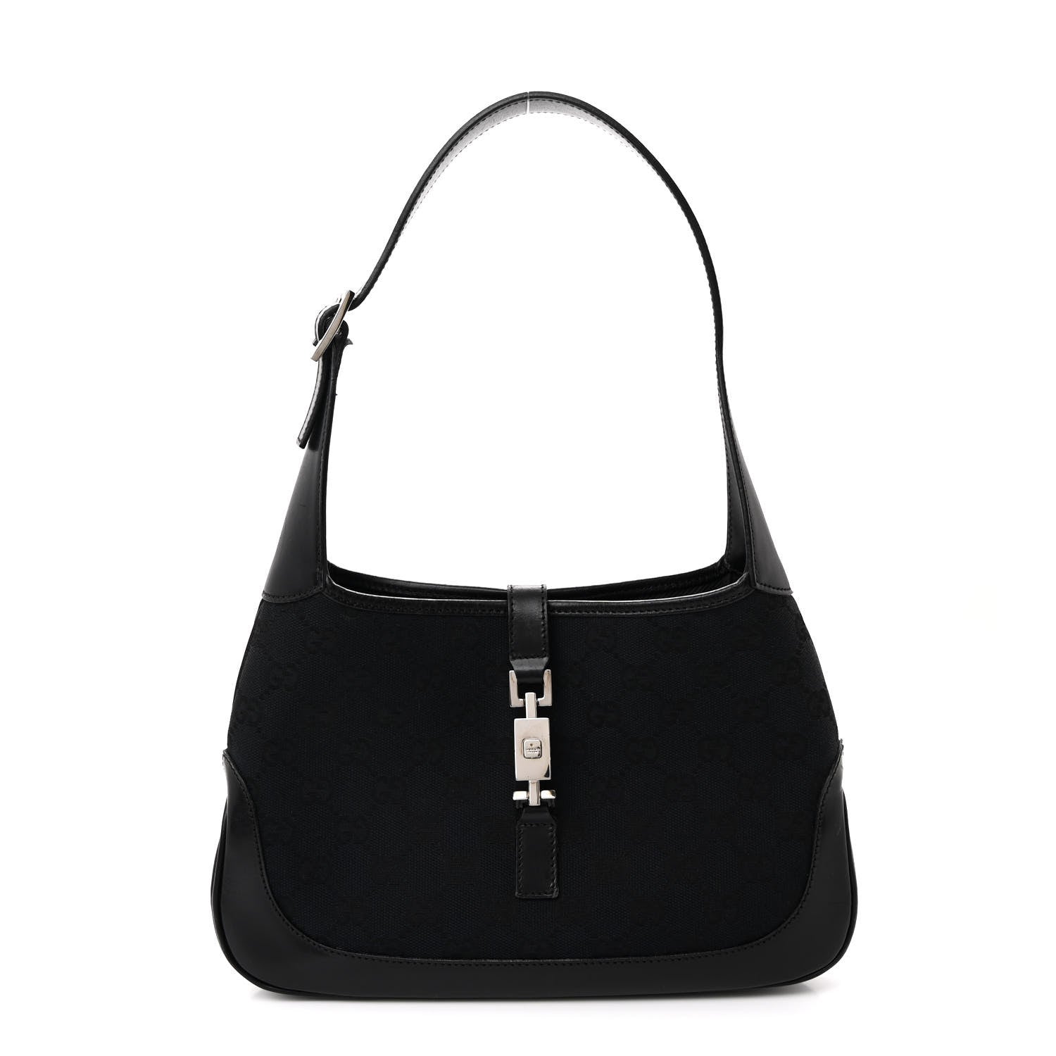 Gucci Monogram Small Jackie O Hobo Black 1 of 14