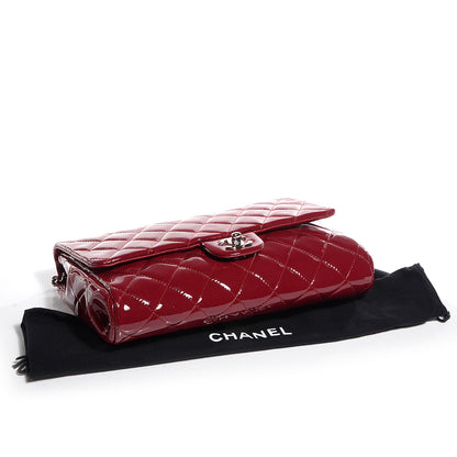 Chanel Patent Quilted Clutch Flap Red 4 of 8