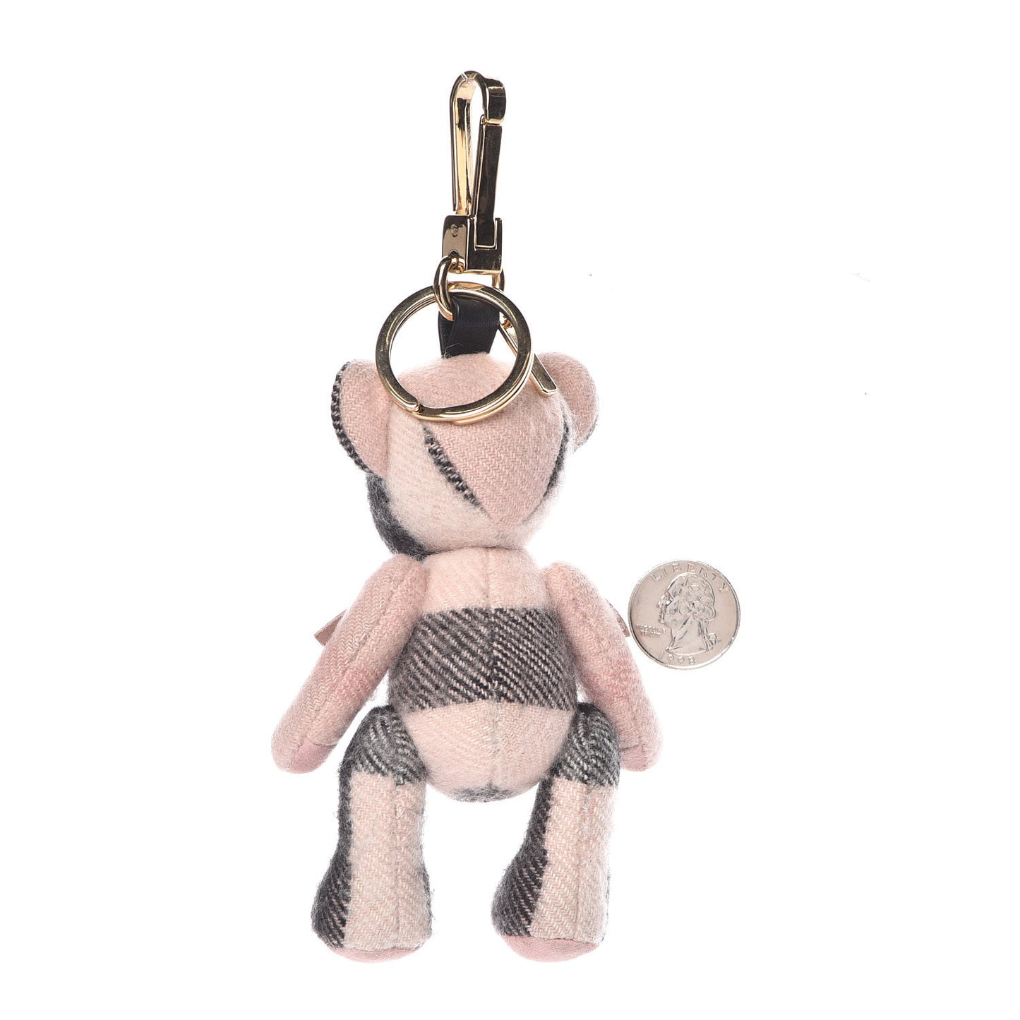 Cashmere House Check Colours Thomas Bear Bag Charm Ash Rose