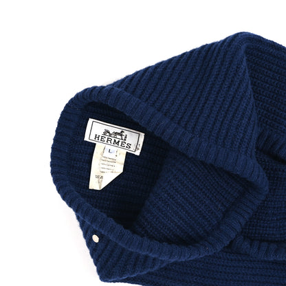 Hermes Cashmere Balaclava L Navy 3 of 3