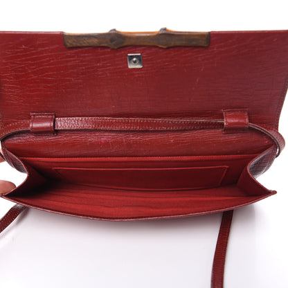 Gucci Monogram Bamboo Bar Clutch Red 5 of 14