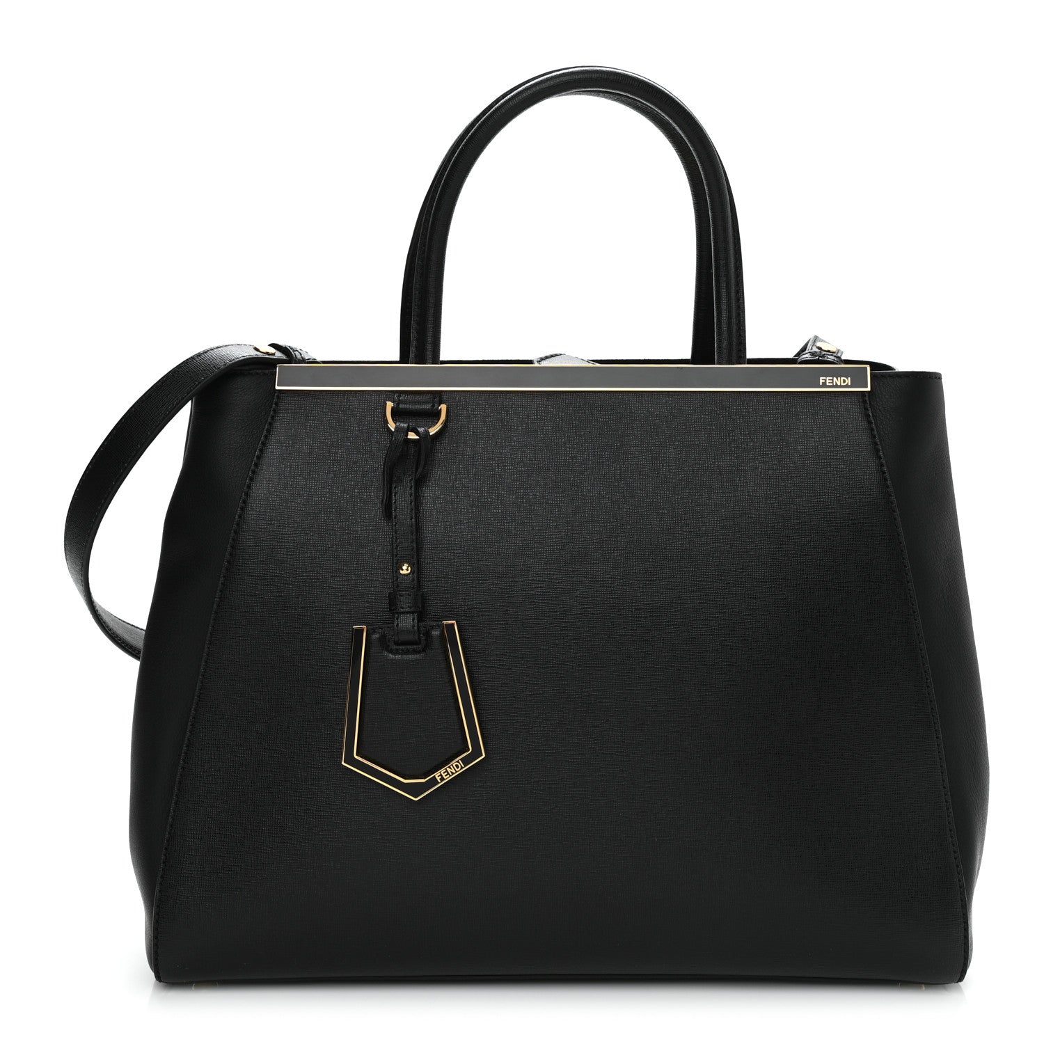 Fendi Vitello Elite Regular 2Jours Tote Black 1 of 10