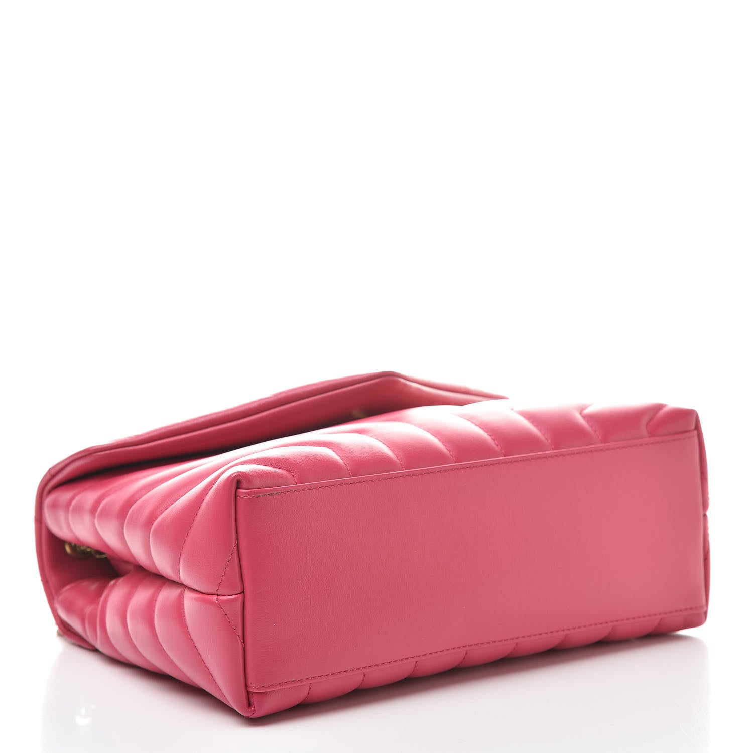 Saint Laurent Calfskin Y Quilted Monogram Small Loulou Chain Satchel Fresh Fuchsia 4 of 11