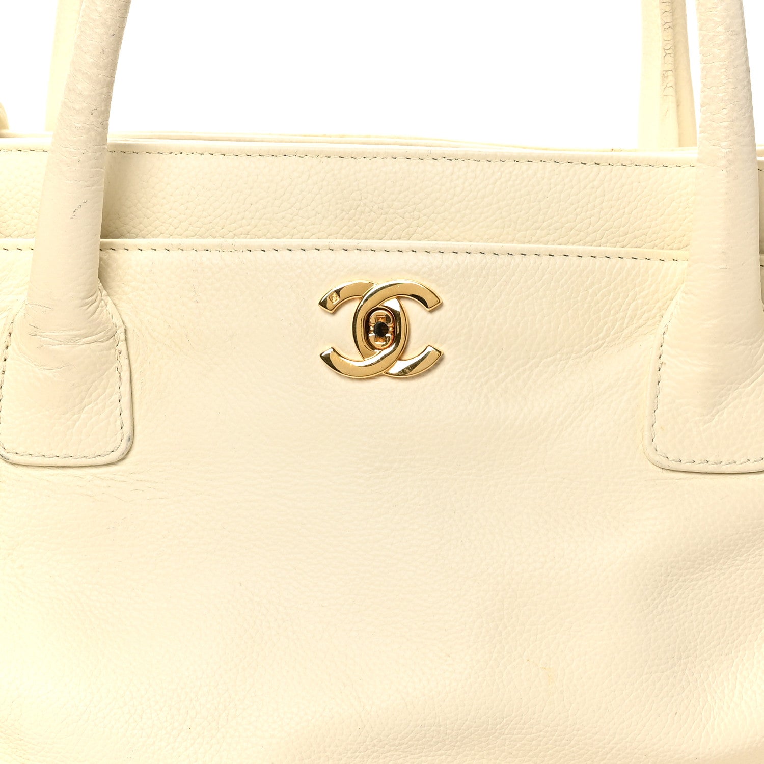 Chanel Caviar Cerf Executive Shopper Tote White 9 of 17