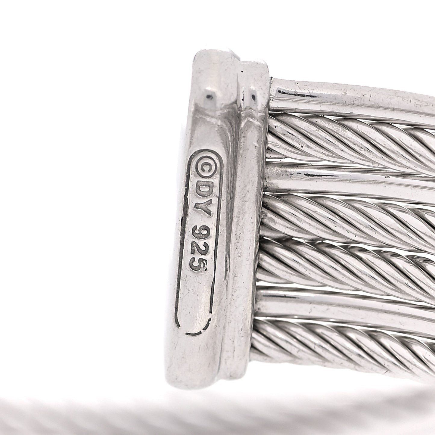 Sterling Silver Diamond Crossover Four Row Cuff Bracelet