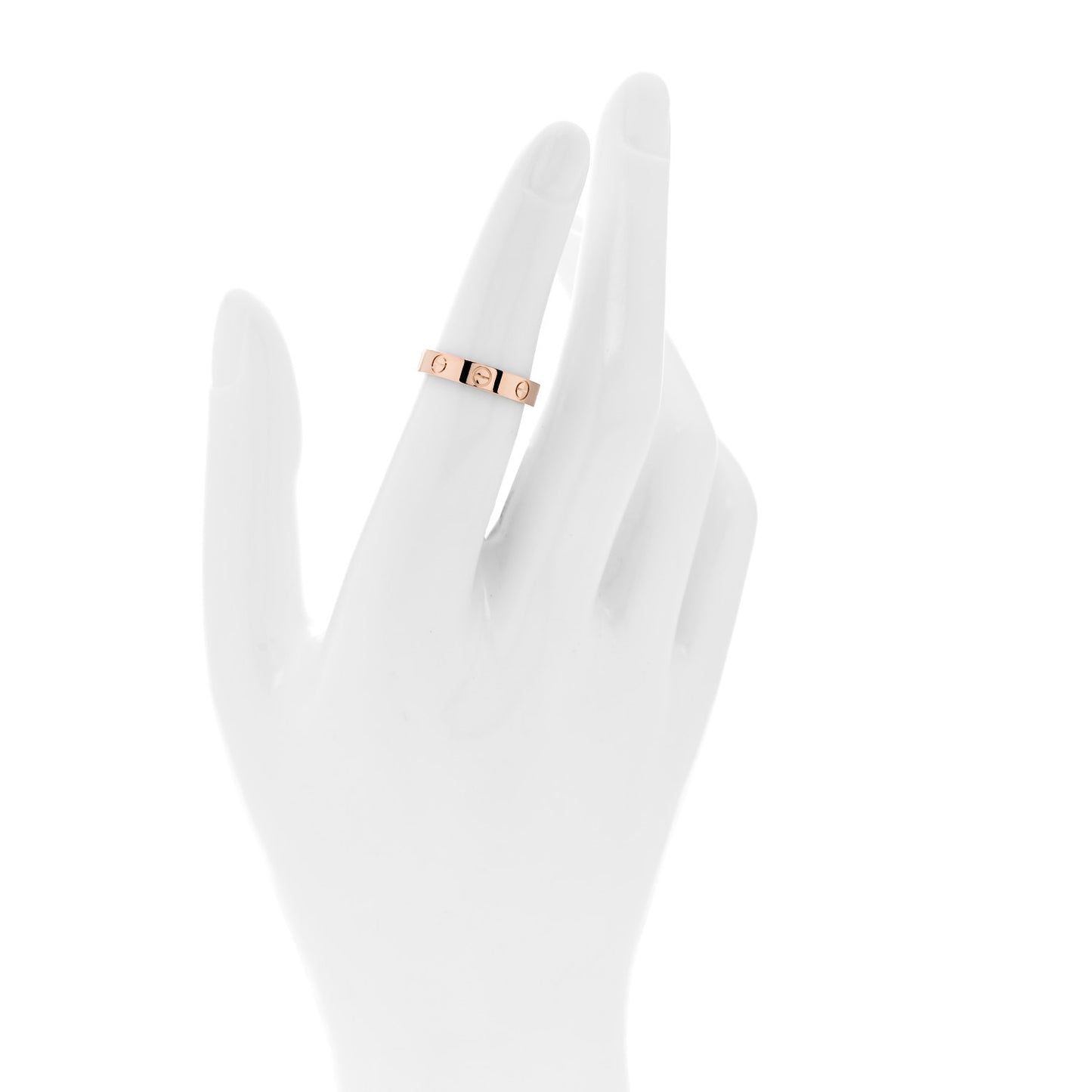 18K Pink Gold 3.5mm LOVE Wedding Band Ring 50 5.25 50/5.25