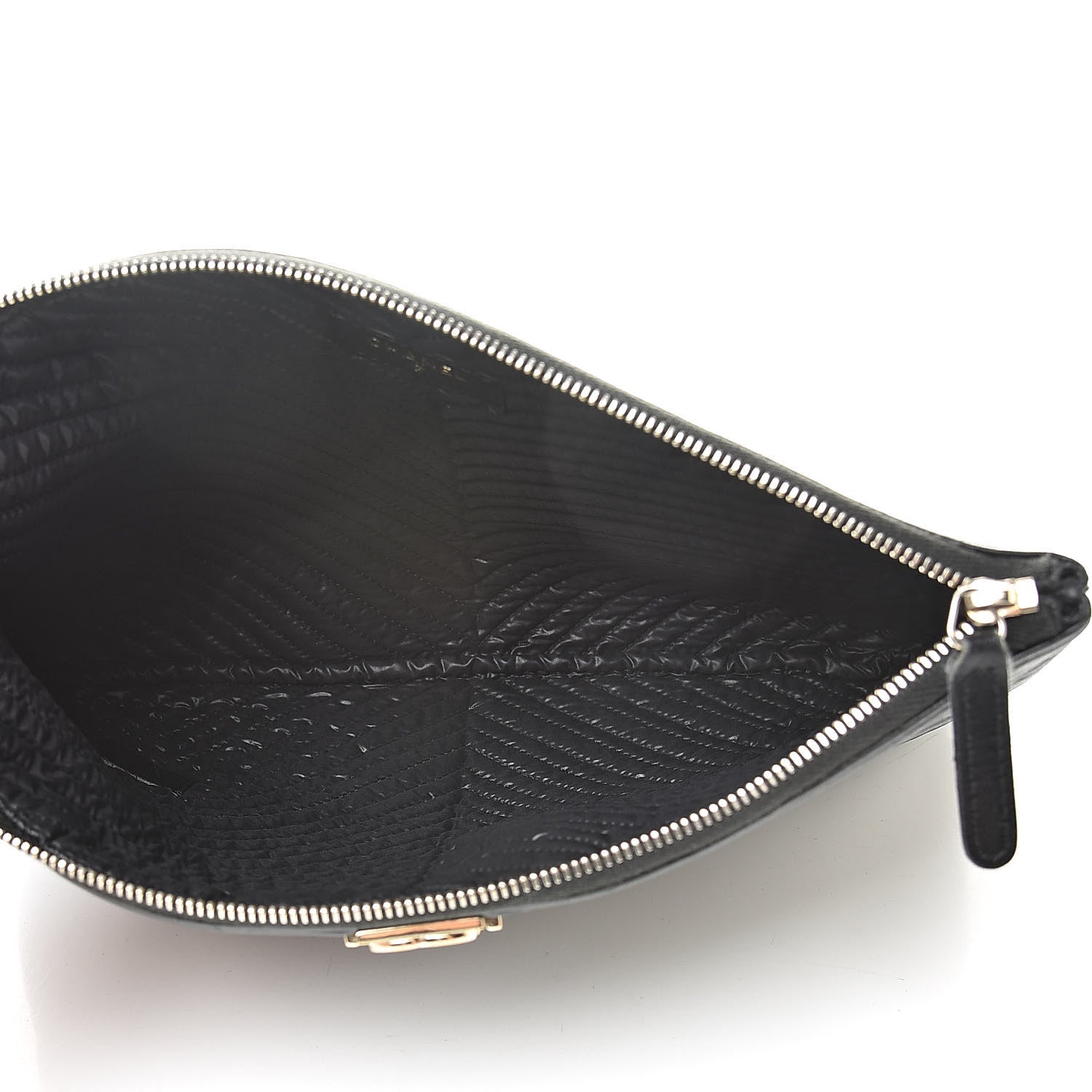 Chanel Calfskin Chevron Medium Boy Cosmetic Case Black 5 of 11