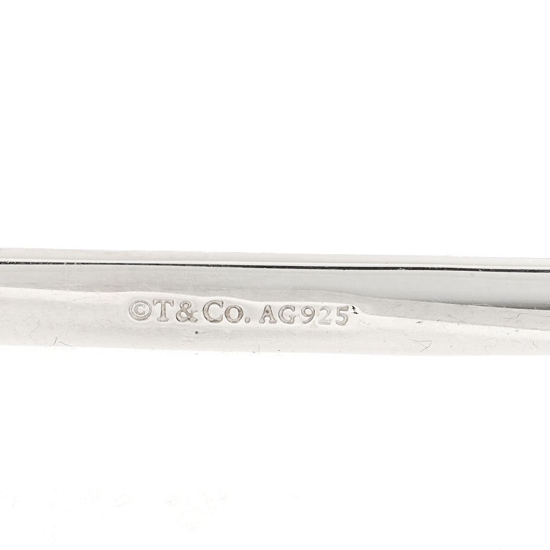 Tiffany Sterling Silver 1837 Bar Drop Earrings 3 of 4