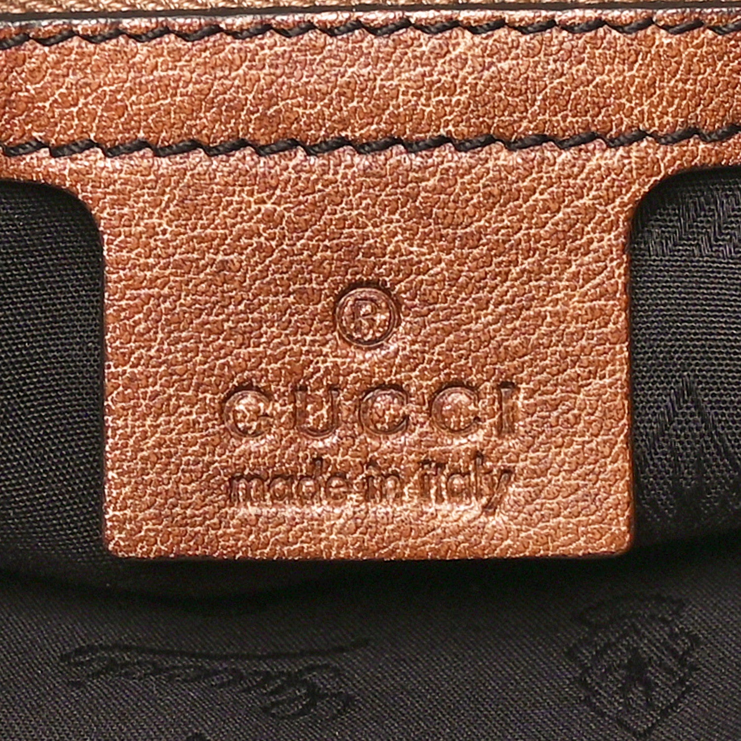 Gucci Calfskin Medium Bamboo Bar Tote Bag Brown 6 of 10