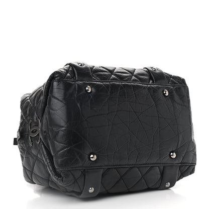 Chanel Distressed Lambskin Lady Braid Small Tote Black 4 of 11