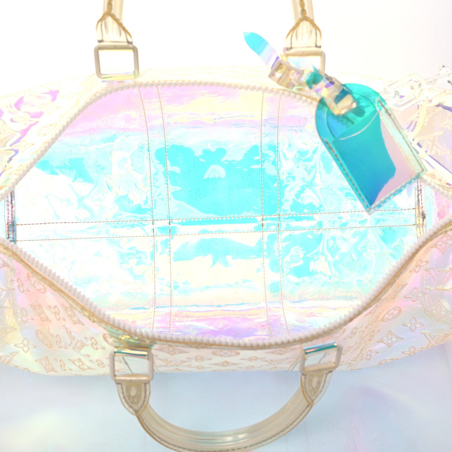 Louis Vuitton PVC Monogram Keepall Bandouliere 50 Iridescent Prism 5 of 9