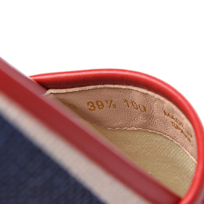 Gucci Canvas Sylvie Stripe Logo Platform Espadrilles 39.5 Mystic White Hibiscus Red Maritime 9 of 10
