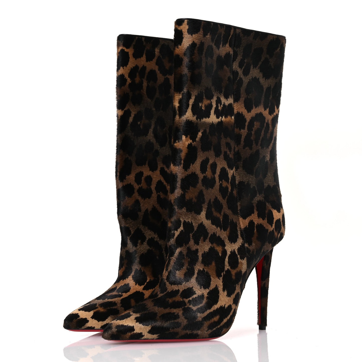 Pony Hair Leopard Print Astrilarge 100 Booties 39 Brown Black