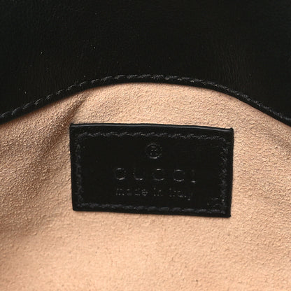 Gucci Calfskin Matelasse Monochrome GG Marmont Chain Belt Bag Black 6 of 10