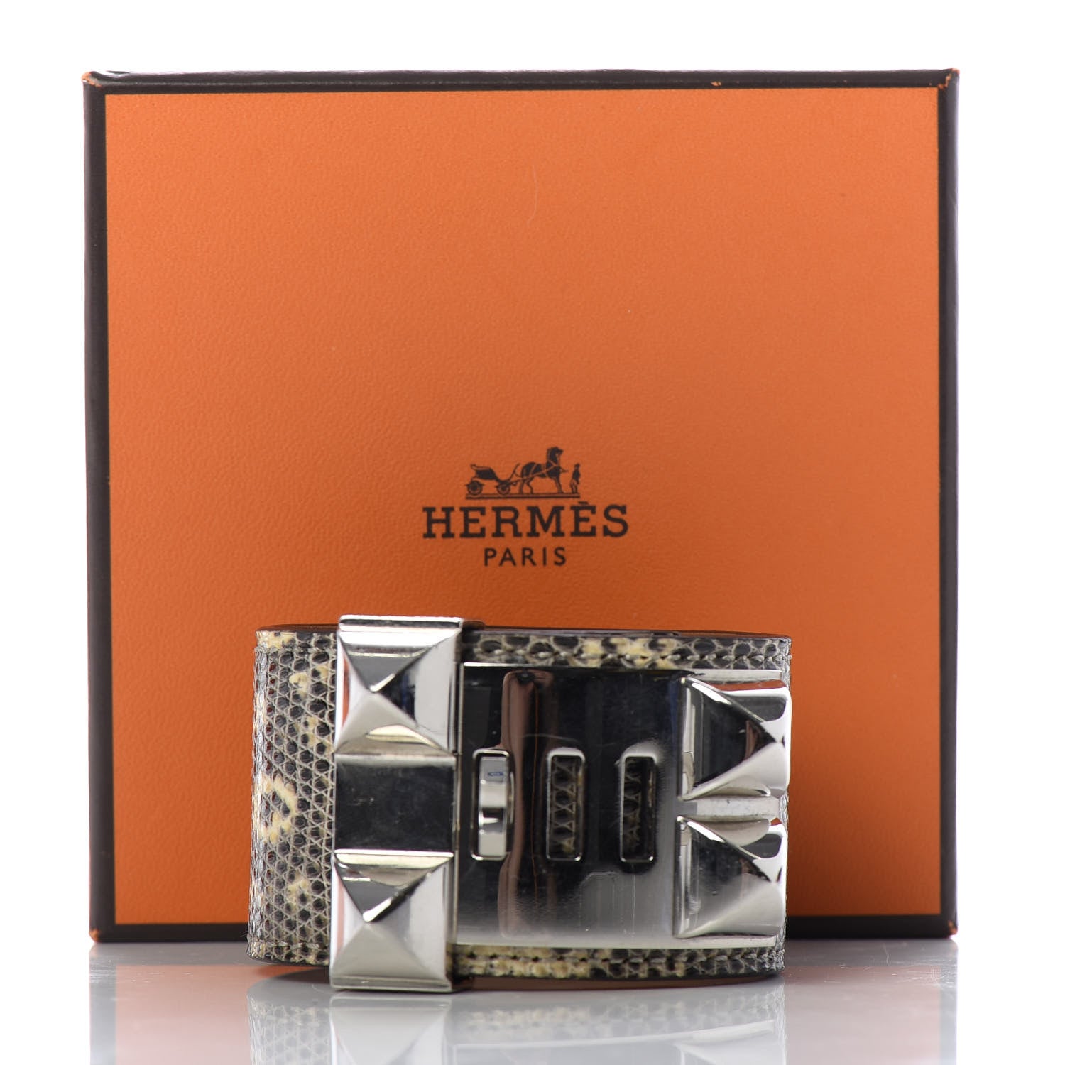 Hermes Lizard Collier De Chien CDC Bracelet S Ombre 7 of 7