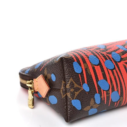 Louis Vuitton Monogram Jungle Dots Cosmetic Pouch Coquelicot Denim 7 of 12