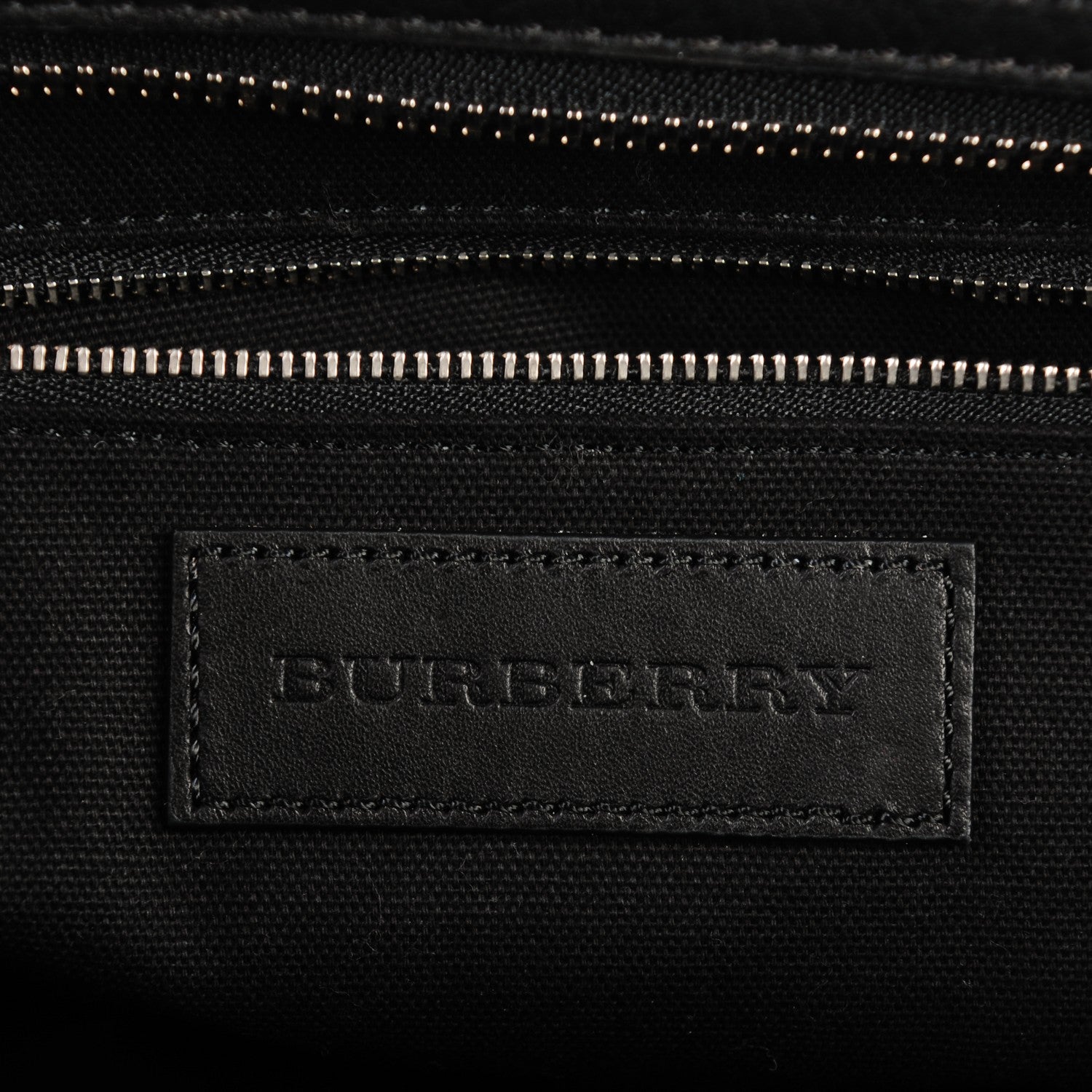 Burberry Mega Check Grained Calfskin Medium Harcourt Satchel Black 6 of 8