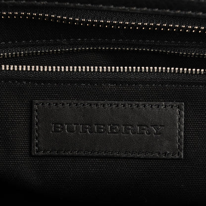 Burberry Mega Check Grained Calfskin Medium Harcourt Satchel Black 6 of 8