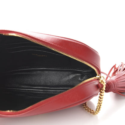 Saint Laurent Grain De Poudre Matelasse Monogram Mini Lou Camera Bag Eros Red 5 of 9