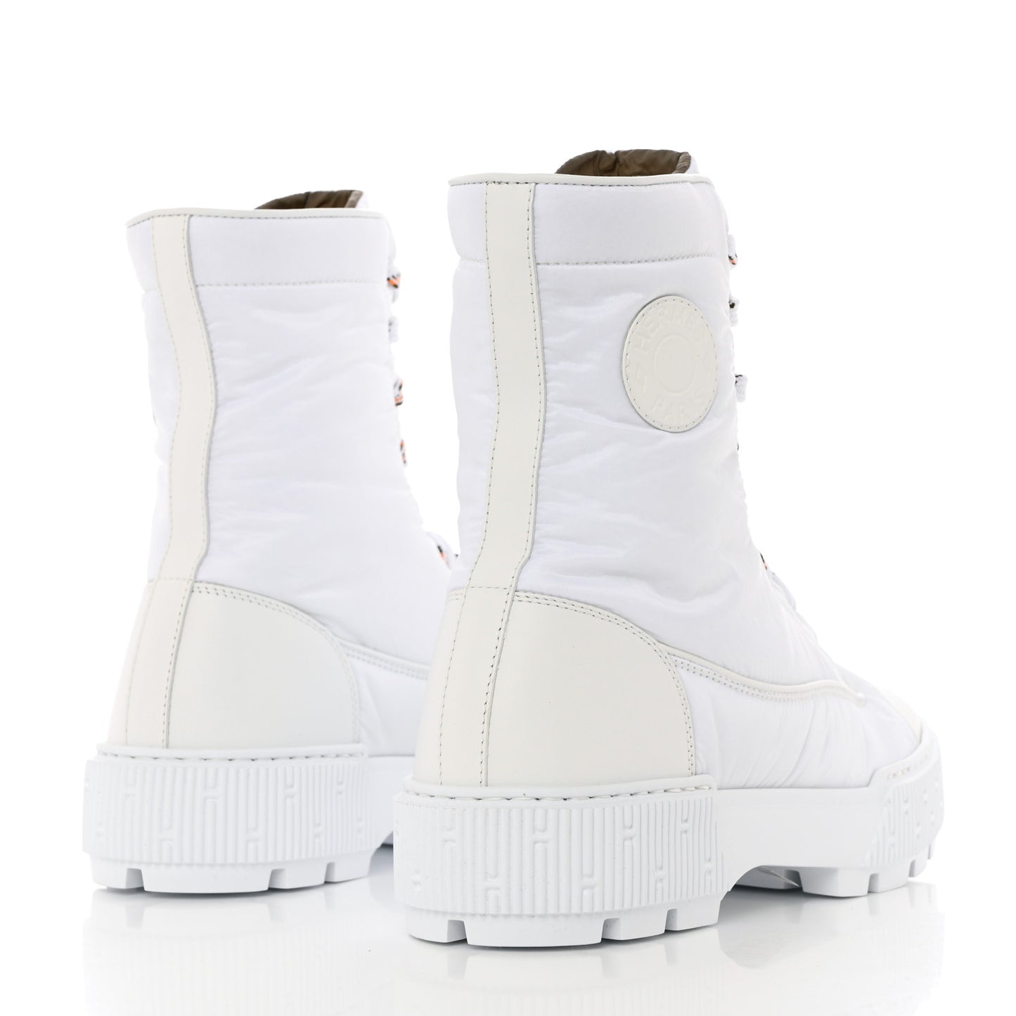 Calfskin Parachute Fresh Ankle Boots 38.5 White