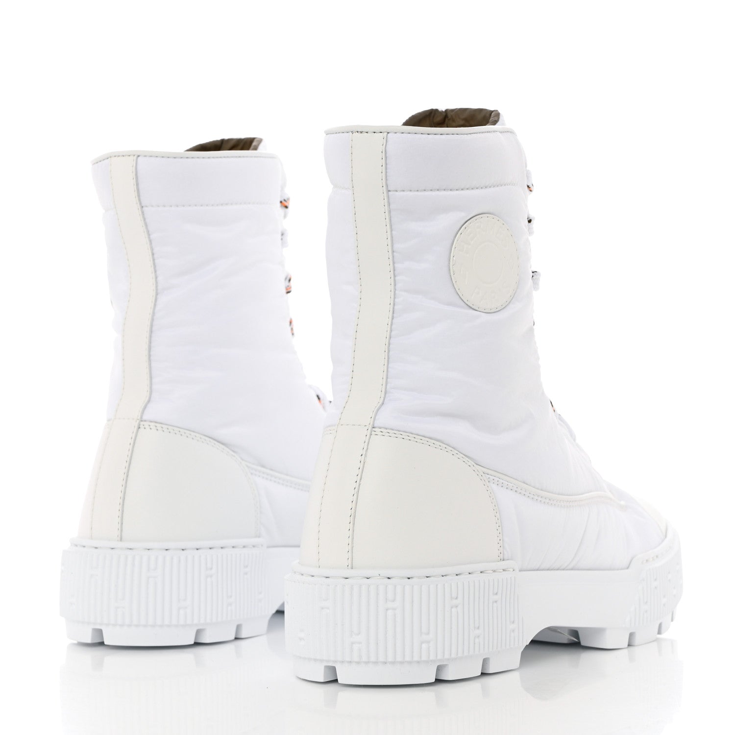 Hermes Calfskin Parachute Fresh Ankle Boots 38.5 White 4 of 8