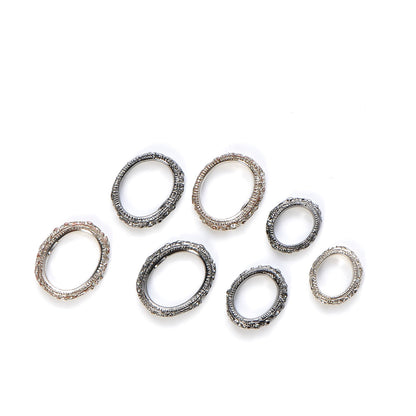 Chanel Crystal Knuckle Stackable Ring Set 3 of 4