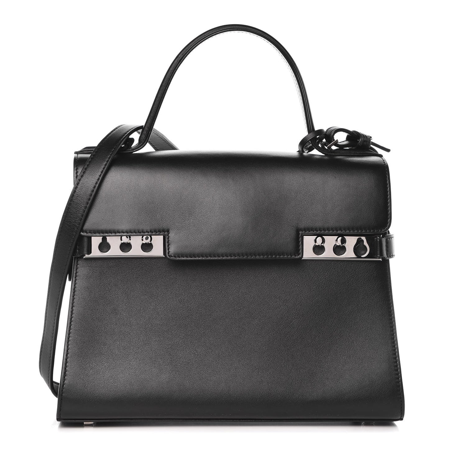 Calfskin MM Tempete Satchel Black