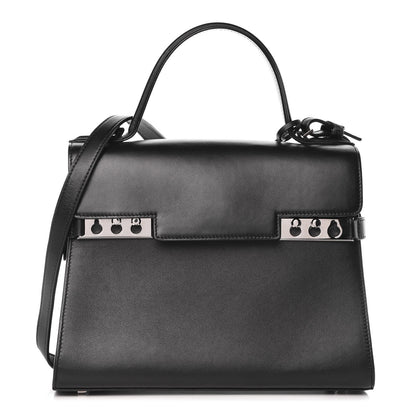 Delvaux Calfskin MM Tempete Satchel Black 1 of 7