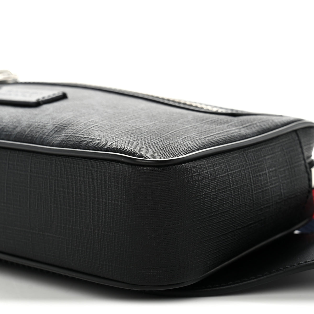 Soft GG Supreme Monogram Web Belt Bag Black Grey