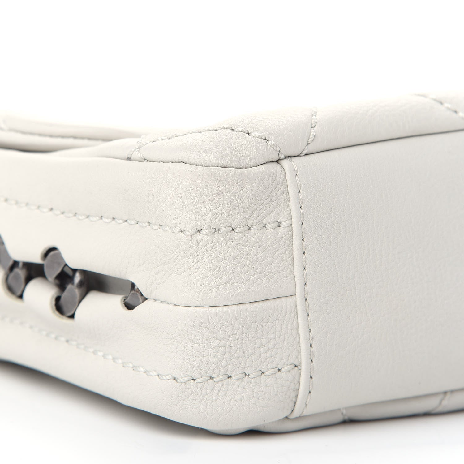 Chanel Calfskin Quilted Medium Modern Chain Flap White 8 of 8