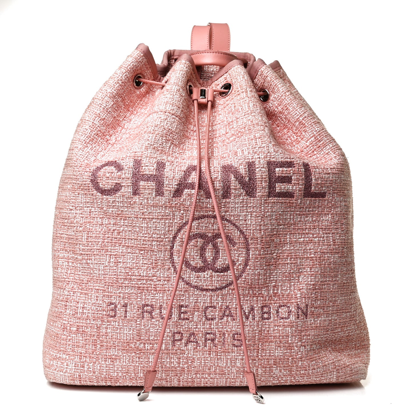 Canvas Large Deauville Backpack Pink