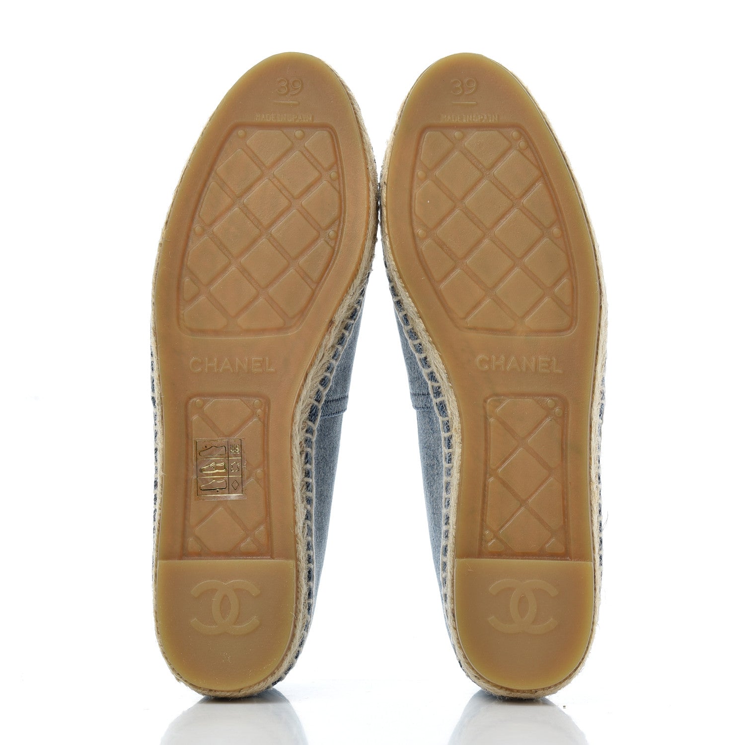 Chanel Denim CC Espadrilles 39 Blue Black 5 of 9