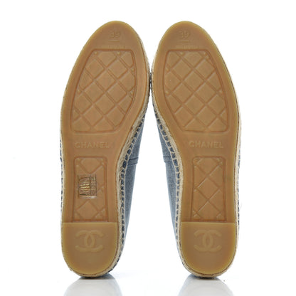 Chanel Denim CC Espadrilles 39 Blue Black 5 of 9