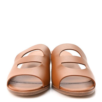 Hermes Raw Edged Calfskin Mona Sandals 36 Naturel 3 of 10