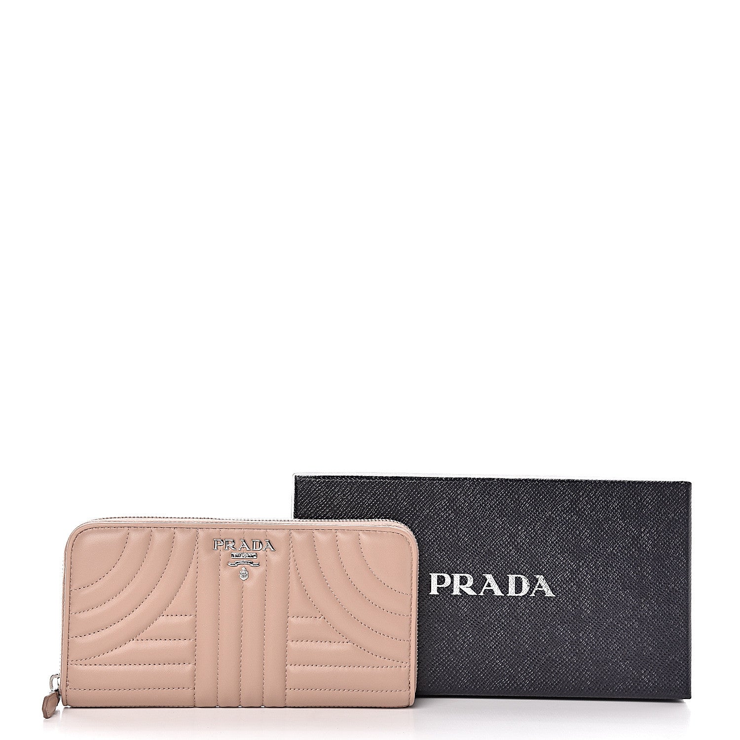 Prada Soft Calfskin Diagramme Zip Around Wallet Cipria 7 of 7
