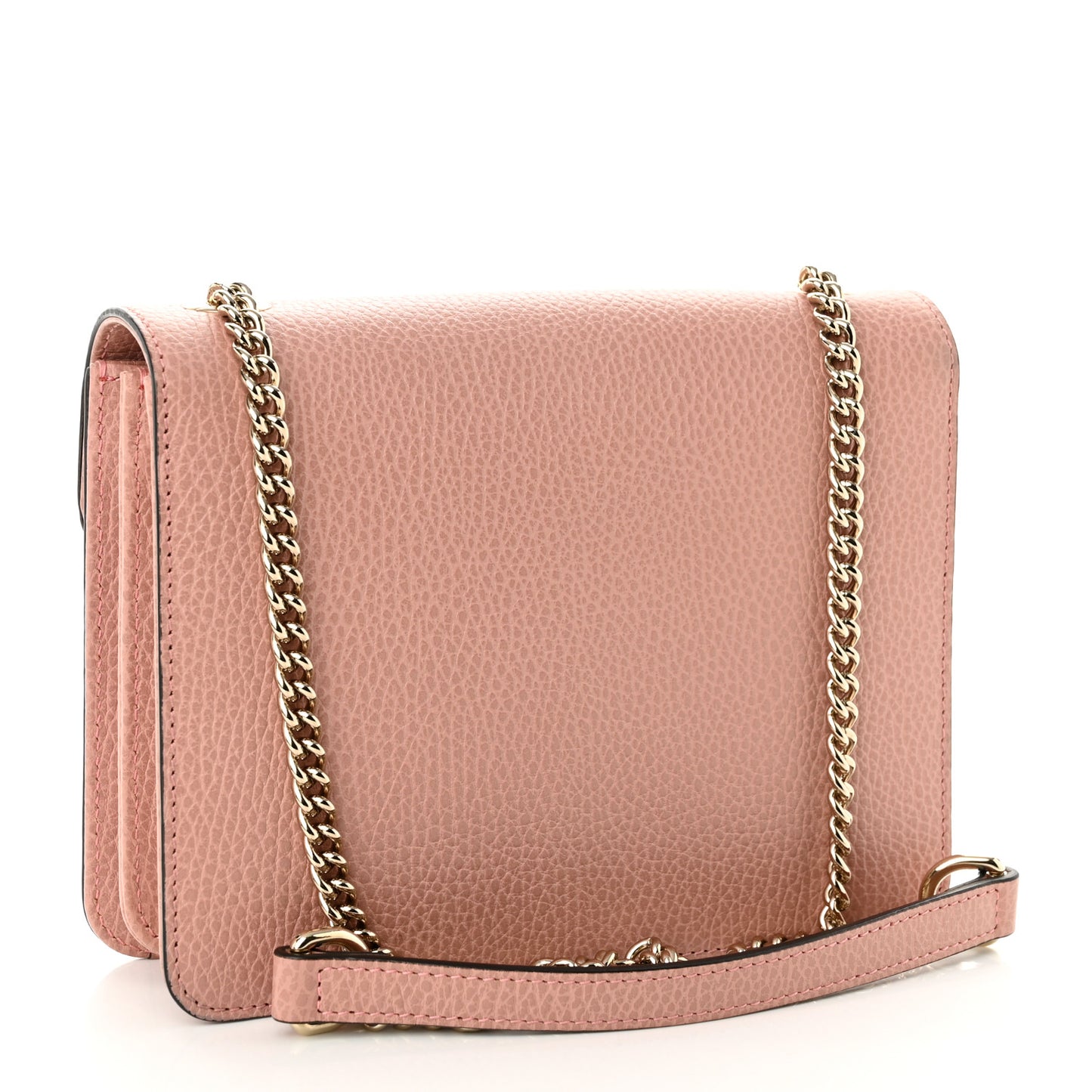 Dollar Calfskin Small Interlocking G Shoulder Bag Soft Pink