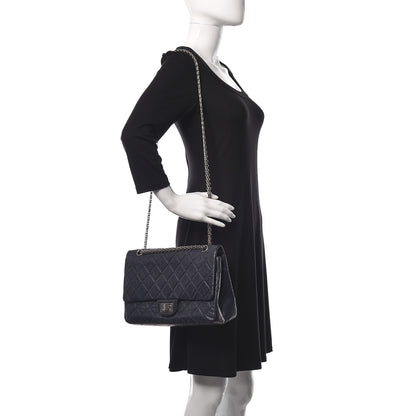 Chanel Aged Calfskin Quilted 2.55 Reissue 227 Flap Navy Blue 2 of 13