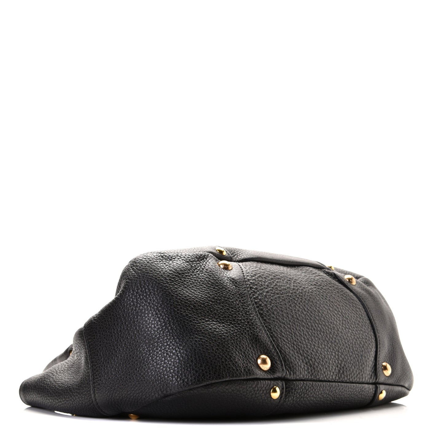Vitello Daino Pushlock Tote Black