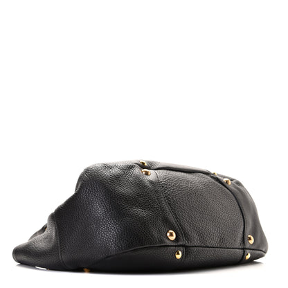 Prada Vitello Daino Pushlock Tote Black 3 of 9