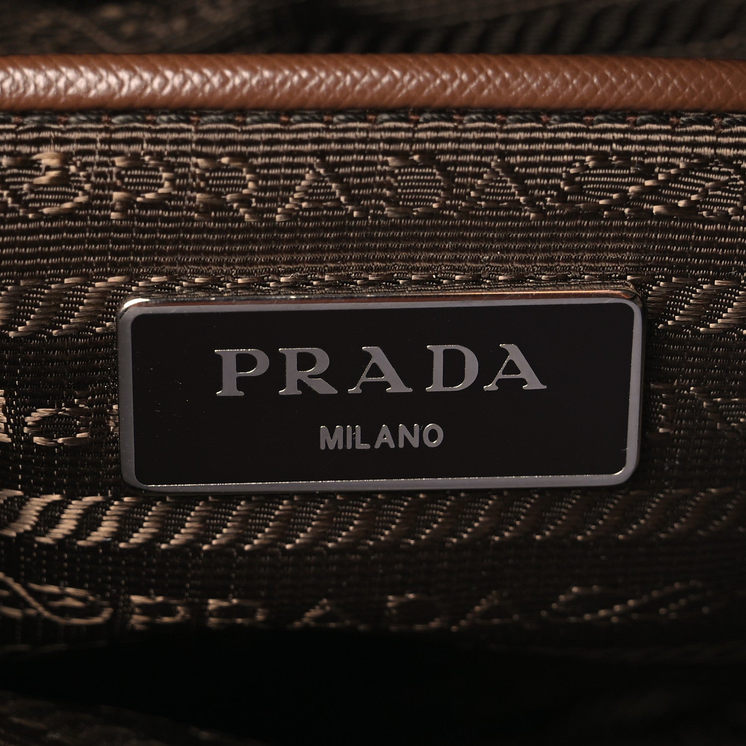 Prada Tessuto Nylon Saffiano Flat Messenger Bag Brown 5 of 7
