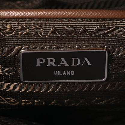 Prada Tessuto Nylon Saffiano Flat Messenger Bag Brown 5 of 7