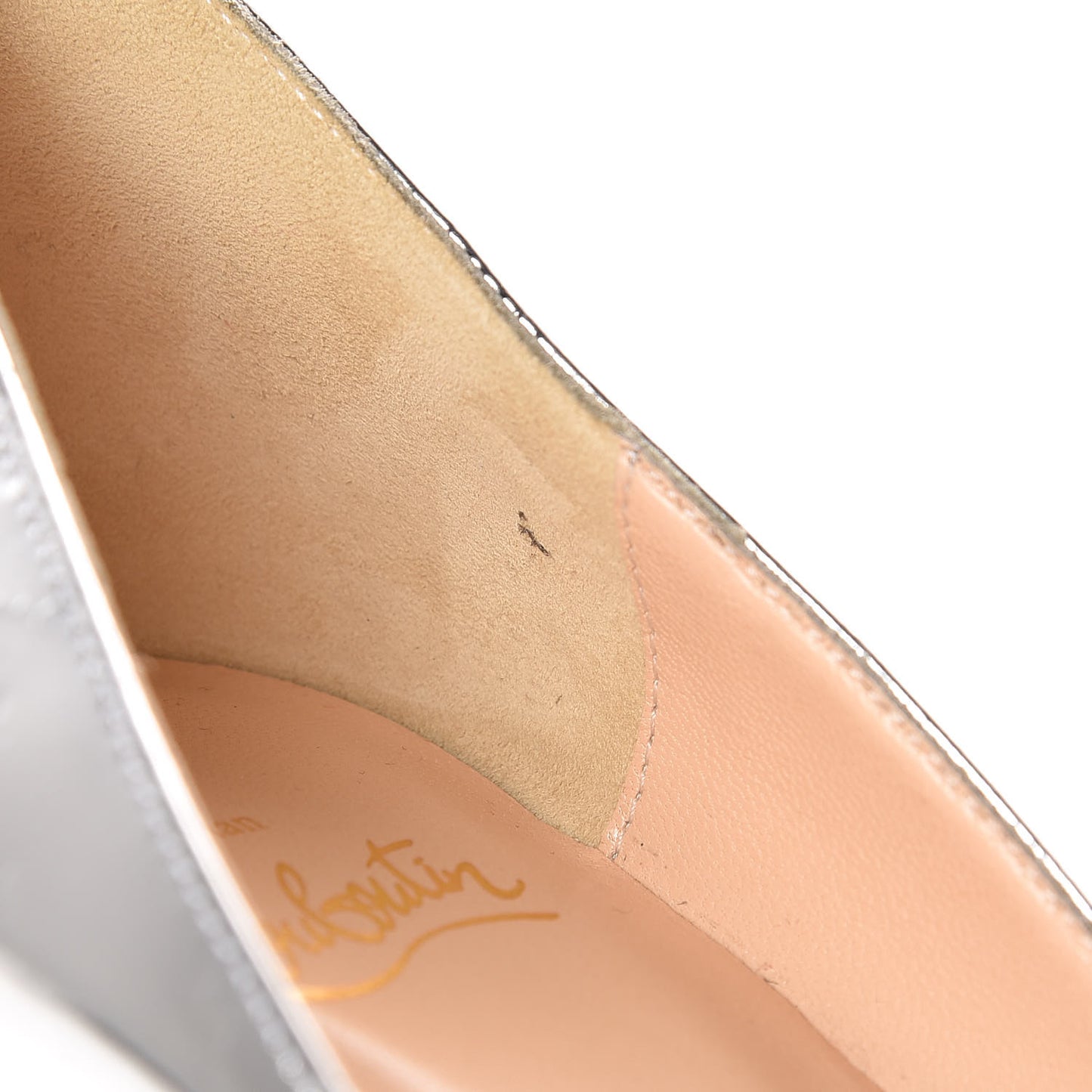 Metallic Calfskin Predu 100 Pumps 38 Silver