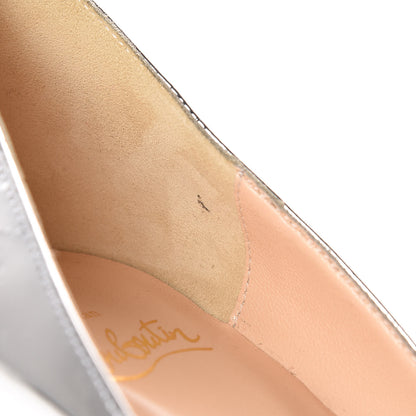 Christian Louboutin Metallic Calfskin Predu 100 Pumps 38 Silver 11 of 11